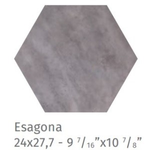 Fuoritono Esagona Grigio Matt