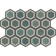 Cir Italica Esagona green 24x27.7cm matt tile