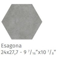 MATERIA PRIMA ESAGONA METROPOLITAN GREY 24X27,7cm 10mm R9 - CIR