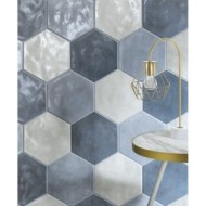 Materia Prima Esagona Navy Sea 24x27.7cm — Cir Ceramiche
