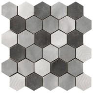 Materia Prima hexagon mosaic mix grey 27x27cm