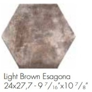 MIAMI ESAGONA Light Brown 24x27,7 cm - effetto pietra opaco