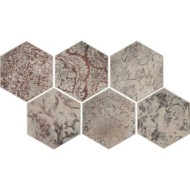 MIAMI Esagona red cement-style tile 24x27.7cm