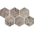MIAMI Esagona red cement-style tile 24x27.7cm