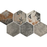 MIAMI ESAGONA grey decorative tile 24x27.7cm