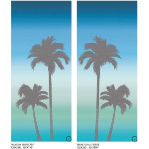 SHOWALL PALME BLU/VERDE 120x280 cm 6mm - Cir Ceramiche