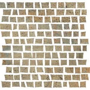 Mosaïque Costruire 30x30cm métal vert