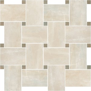 Mosaïque fossile crema 30x30