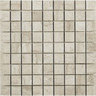 Travertini Due Bianco Lux 30x30cm ceramic mosaic