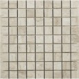 Travertini Due Bianco Lux 30x30cm ceramic mosaic