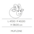 ANIMALI D'ARREDO MUFLONE TURCHESE