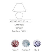 Corallo Lampe Goccia Türkis