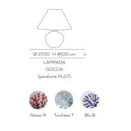 Corallo Lampen Goccia Blau