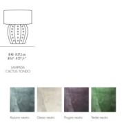 Lampada cactus tondo in gesso Cerasarda OT07026 D300 H330