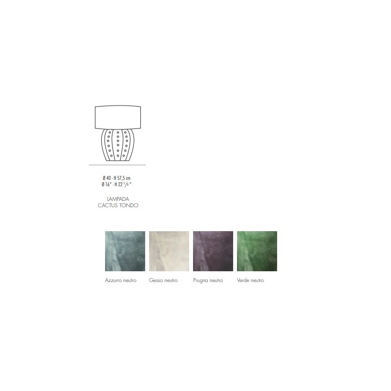 Cerasarda Atelier Lampada Cactus Tondo Prugna D300 H330 cm