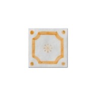 Piastrelle Cerasarda Budoni Senape 20x20 cm, pasta bianca lucida