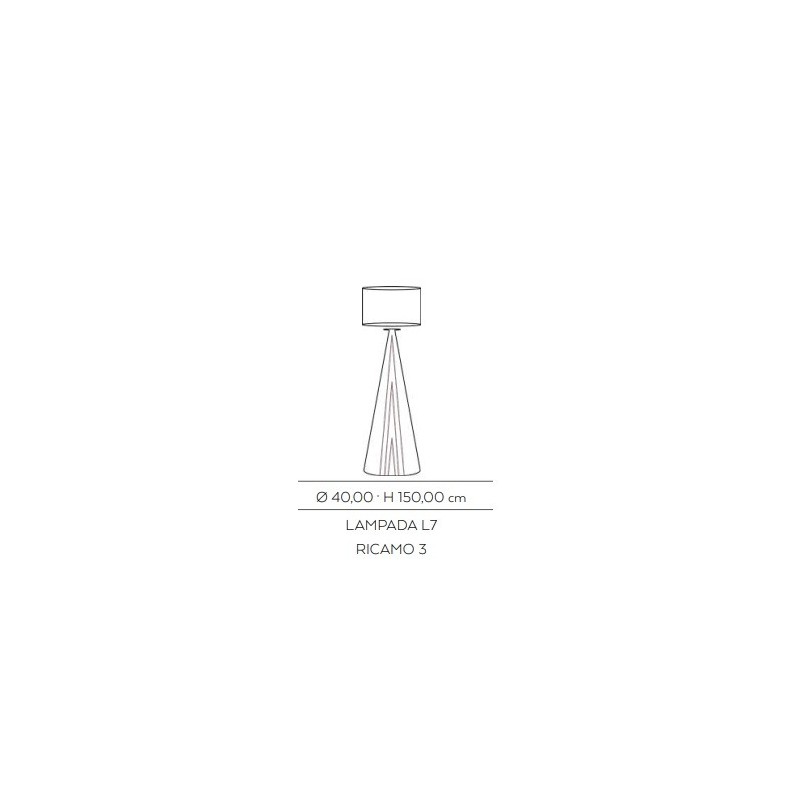 Lampada Cerasarda Ricami Incisi L7 Ricamo 3 H126 D32 cm