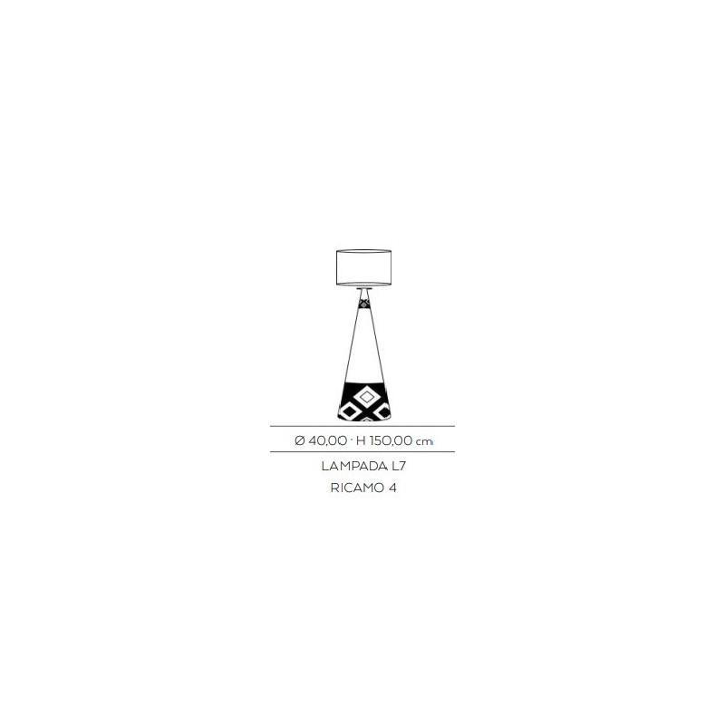 CERASARDA Ricami Incisi L7 Ricamo 4 - Lampada H126 Ø32 cm
