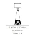CERASARDA Ricami Incisi L7 Ricamo 4 - Lampada H126 Ø32 cm