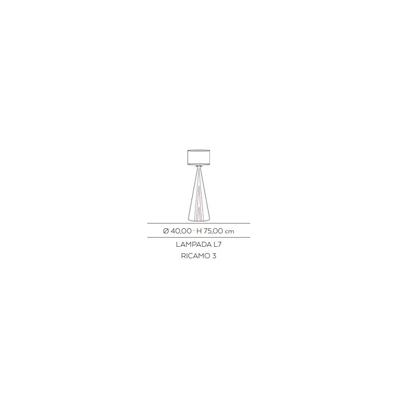 Cerasarda Ricami Incisi L7 Ricamo 3 - lampada ceramica