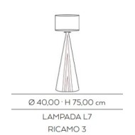 Cerasarda Ricami Incisi L7 Ricamo 3 - lampada ceramica