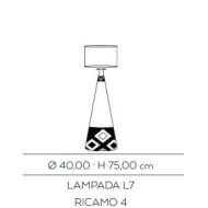 Lampada CERASARDA Ricami Incisi L7 Ricamo 4 L750 cm