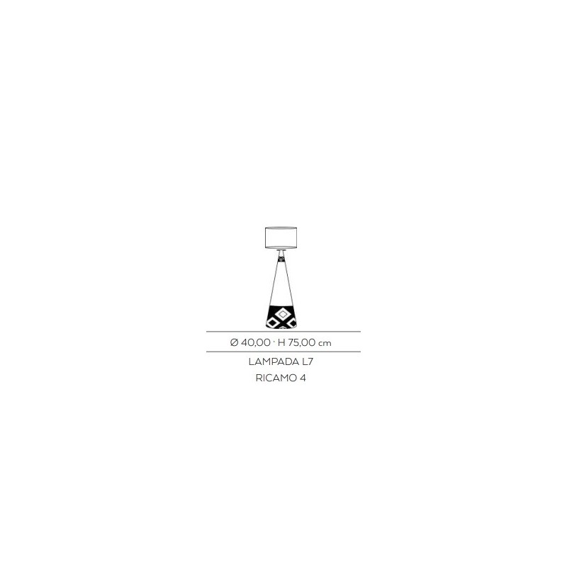 Lampada CERASARDA Ricami Incisi L7 Ricamo 4 TL750