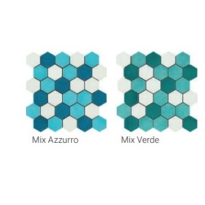 SARDINIA MOSAIQUE ESAGONA MIX VERDE