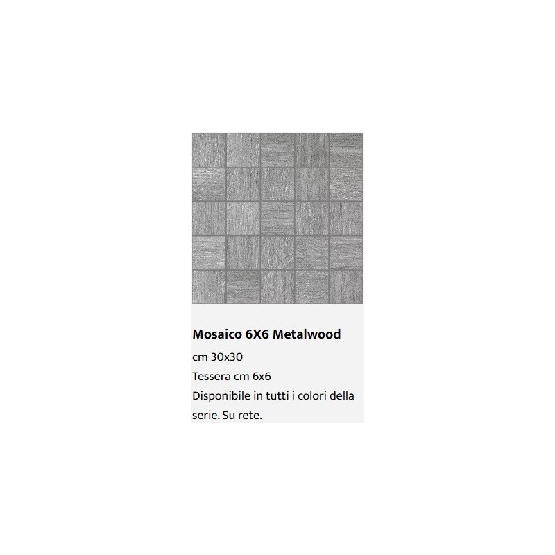 Metalwood Carbonio Mosaic 30x30