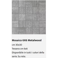 METALWOOD MOSAIC IRIDIO 6X6 30x30 - Casalgrande Padana