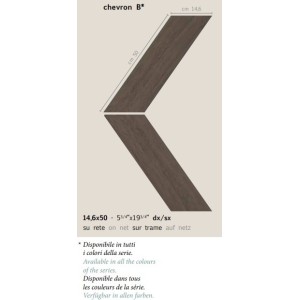 Tavolato Chevron bois brun clair 14,6x50