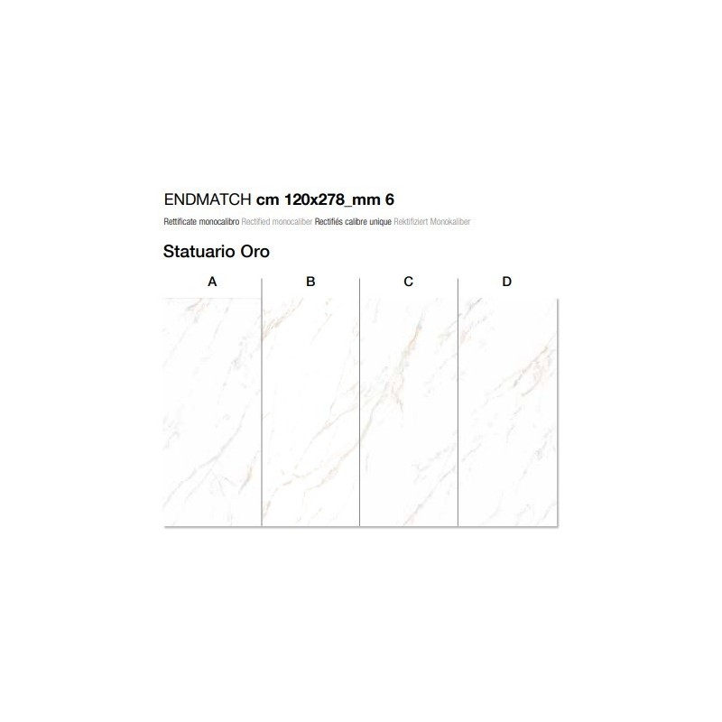 Marmoker Statuario Oro Lucido 120x278 Casalgrande Padana