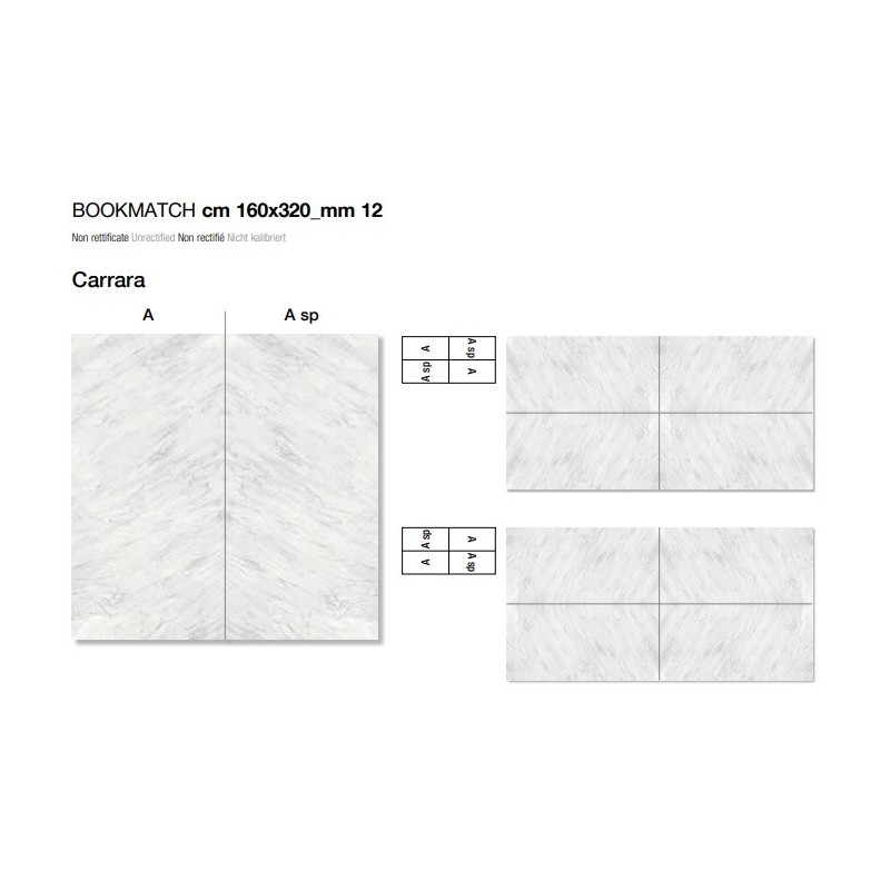 Marmoker Carrara lucido 160x320 12mm - Casalgrande Padana