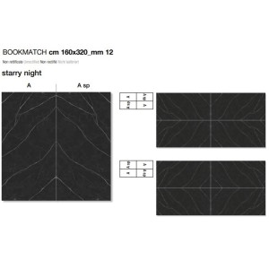 Marmoker Starry Night – dalle gres 160x320