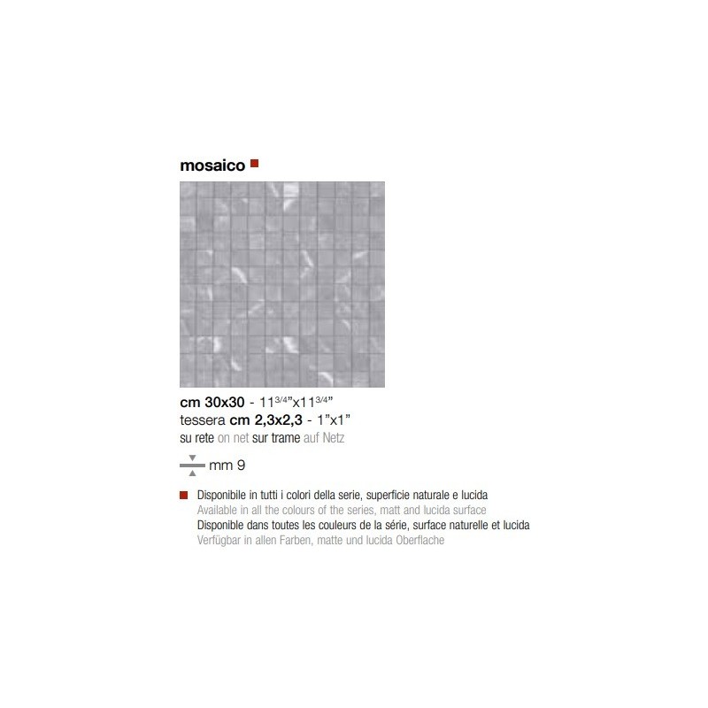 Marmoker Breccia Carsica glossy 30x30 mosaic