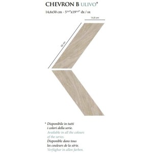 Ulivo 14,6x50 cm, 9mm, effet bois