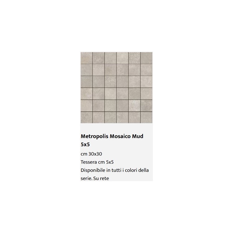 Metropolis Mosaik 30x30 Matt Silber