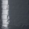 NUANCES PETUNIA NERA LUX 8,2x25 glossy black wall tile
