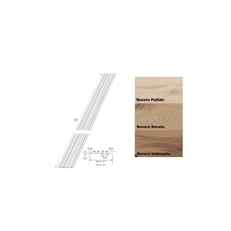 I-WOOD ELEMENTS Rovere Pallido 21,3x278 - effetto legno opaco