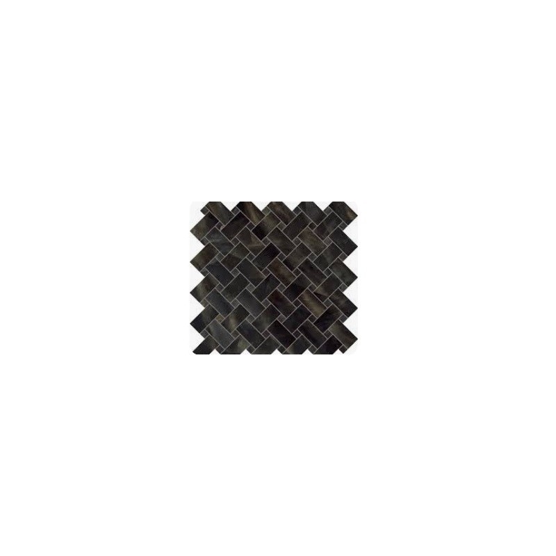 Tele di Marmo Crystal 30x30 Intrecci Vitrum Black Silktech