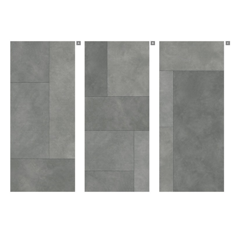 KORIUM 120x280 Grey Square Sign B - La Fabbrica