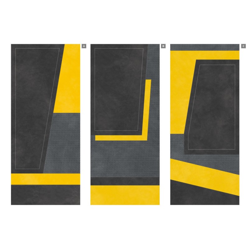 KORIUM 120x280 Anthracite Yellow Diagonal A – LA FABBRICA