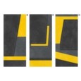 KORIUM 120x280 Anthracite Yellow Diagonal B - LA FABBRICA