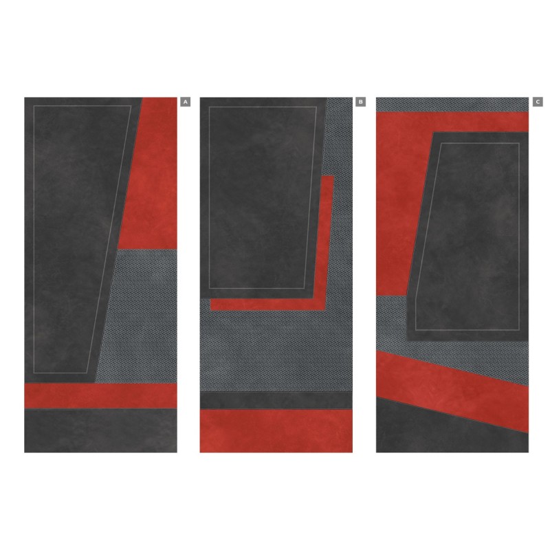 KORIUM 120x280 Anthracite Red Diagonal C – La Fabbrica slab