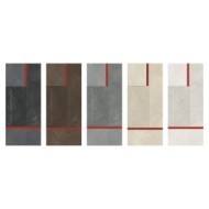 KORIUM 120x280 Beige Red Square Logo