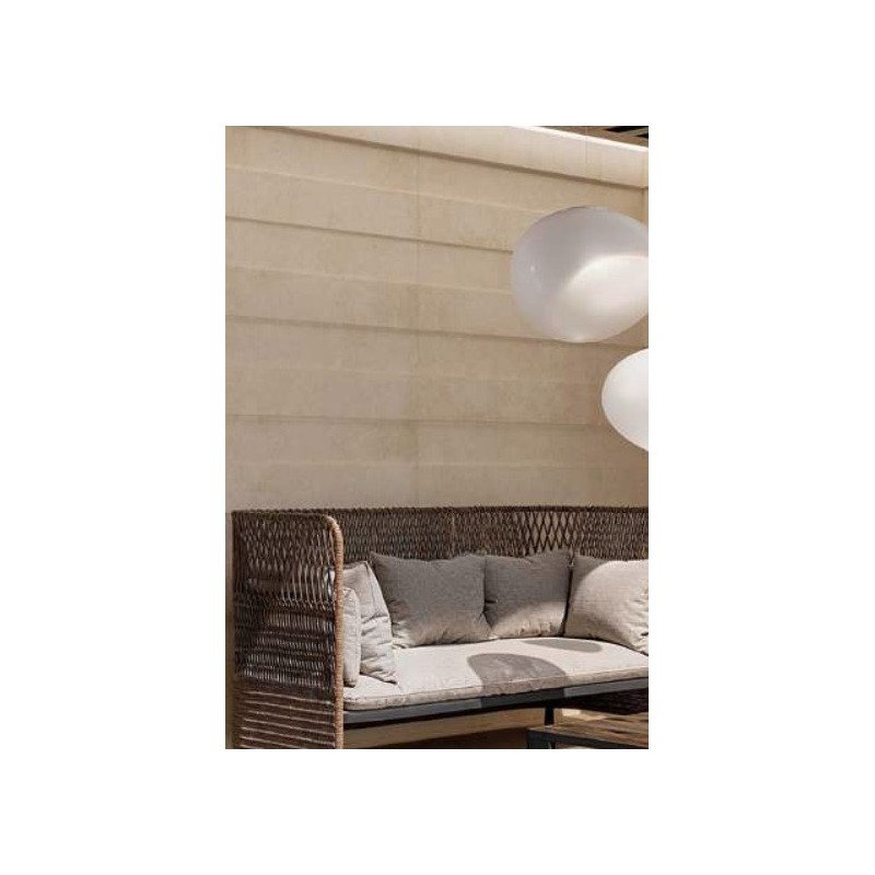 Moon Cream 20x120 Dekor 3D Moon Cream Beige Peel SQ