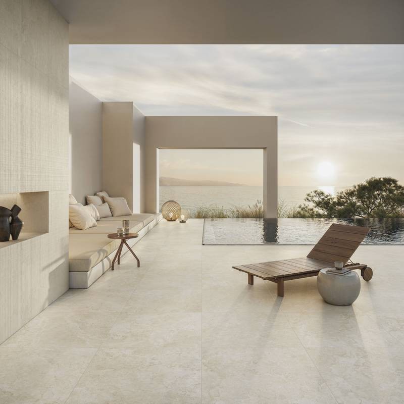 Kave Ivory Travertin-Design Fliese