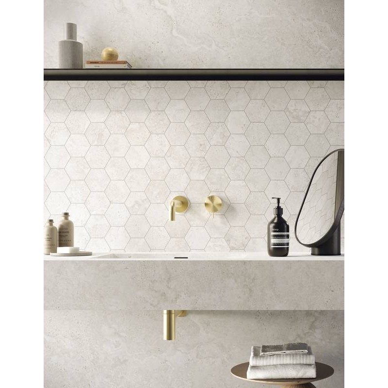 KAVE Ivory Mosaic Esagona Fliesen