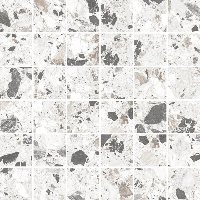 Neoclassica Mosaic 30x30 by CERDOMUS - matt terrazzo look