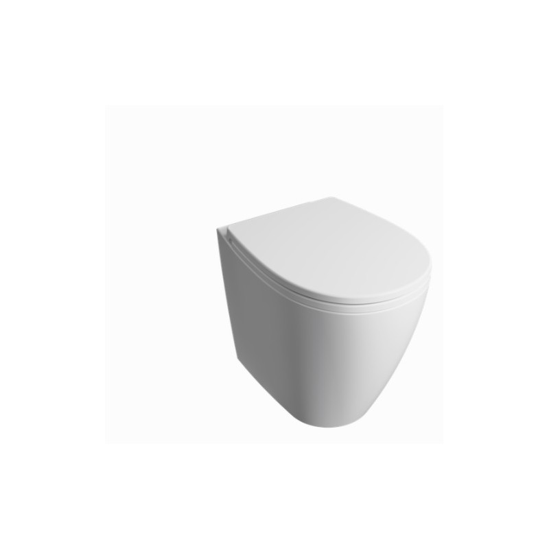 WC Pleno Floor Standing by Disegno Ceramica, 53x36x41 cm, modern white glossy